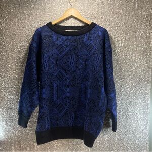 Esprit Sport‎ Vintage Abstract Cotton Wool Sweater M Chunky classic Old Money